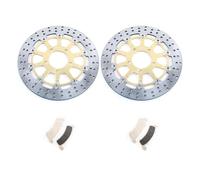 Motorbike Brake Disks Replacement for Suzuki For VLR1800 For VLR 1800 T/K/L 2008 2009 2010 2011 2012 2013 Motorcycle Front Brake Discs Rotors Pads Disk Rotor(Round yellow)(Round yellow)