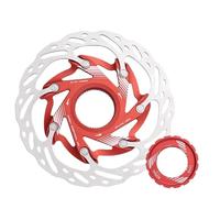 Motorbike Brake Disks Road Bicycle Center Lock Disc Brake Rotor Pads MTB Bike Rotors 140mm 160mm CNC Cycling Discs Parts(Red 140mm)