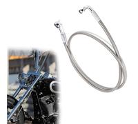 Motorbike Brake Line For Harley For Dyna Wide Glide FXDWB 2007-2017 Softail Standard FXST 2000-2015 (without ABS) Front Hydraulic Brake Lines Oil Hose 123CM/128CM(Chrome,128CM)