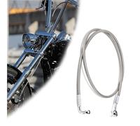 Motorbike Brake Line For Harley For Dyna Wide Glide FXDWB 2007-2017 Softail Standard FXST 2000-2015 (without ABS) Front Hydraulic Brake Lines Oil Hose 123CM/128CM(Chrome,123CM)