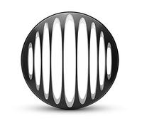 Motorbike Car Headlight Cover Grill 7 inch 178mm | Prison Grill Design in Billet Aluminium Universal Fit Compatible with Harley Davidson Softail 1340 1450 Land Rover Defender 90 110 | Jeep Wrangler