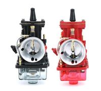 Motorbike Carburetor For 2T 4T Mikuni PWK Carb For OKO 2T 4T Motorcycle Carb Alconstar-21 24 26 28 30 32 34mm RED/BLACK Motorcycle Racing Carburetor(34mm black)