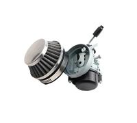 Motorbike carburettor 19mm Carb Carburetor 58mm Air Filter For 50 60 80cc Motorized Bicycle 47cc 49cc 2 Stroke for Engine for Mini for Moto Pocket Bike ATV for Quad(Silver set)
