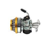 Motorbike Carburettor ATV 49cc Performance 19mm Carb Carburetor Air Filter Assembly for 2-stroke 47cc 49 Cc for Mini Pocket Bike(Gold)