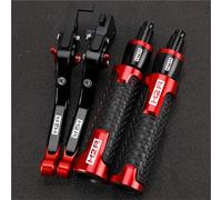 Motorbike Clutch Part Motorcycle Adjustable Brake Clutch Levers Handlebar Hand Grips Ends Folding for Kawasaki for Ninja H2R 2015 2016(Red 2)