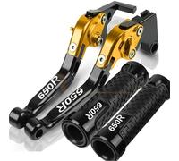 Motorbike Clutch Part Motorcycle Parts Adjustable Pivot Brake Clutch Levers Control Handles for Kawasaki for Ninja 650R 2017-2020(Yellow 1)