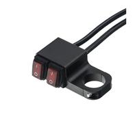 Motorbike Control Switch Motorcycle ATV Handlebar Double Control Kill Button Switch Headlight Hazard Brake Fog Light Switches Motorbike Control Switch(Red)