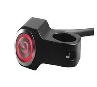 Motorbike Control Switch Motorcycle Handlebar Headlight Switch With LED Light Fog Spot Momentary Button Motorbike Control Switch(Red)
