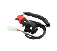 Motorbike Control Switch Scooter Motorcycle ATV 22mm Emergency Stop Switch And Safety Tether Fit For Honda Fit For Yamaha Fit For Kawasaki Motorbike Switches(Black)