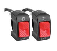 Motorbike Control Switch Universal Motorcycle Handlebar Kill Switch On Off Button Modification For ATV Motorcycles Motorbike Control Switch(2pcs red)