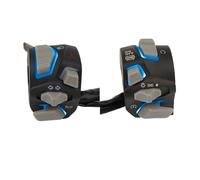 Motorbike Control Switch Universal Motorcycle Handlebar Switch Headlight Warning Light Turn Flash Signal Horn Start Kill Button With LED Motorbike Control Switch(Blue)