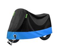 Motorbike cover For Motorcycle Rainproof Cover Full Face Car Sunshade Windproof Electric Vehicle Dustproof(Black and blue color matching,L)