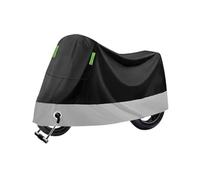 Motorbike cover For Motorcycle Rainproof Cover Full Face Car Sunshade Windproof Electric Vehicle Dustproof(Black and silver color matching,L)