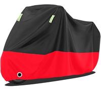Motorbike Cover for Peugeot V Clic 2007 2008 2009 2010 2011 2012 2013, Waterproof Oxford Cloth Motorcycle Cover for Outdoor Indoor, UV-Proof Dustproof & Windproof Protection,Red