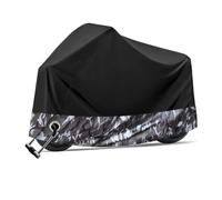 Motorbike Cover for Suzuki Inazuma 250,Motorcycle Garage Tarpaulin,Moped Scooter Covering PU Coating with Lock Hole and Bag,A/Black Camouflage