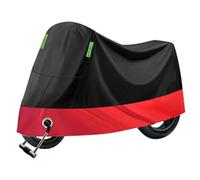 Motorbike Cover for Triumph Bonneville T100 (Bj. 2008), Outdoor Oxford Fabric Cover with Reflective Strip Waterproof Sunproof Motorcycle Accessories,B Black Red