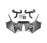 Motorbike Cowls For Z650 2021-2025 Accessories Front Wing Fixed Wing Spoiler Deflector Fairing Frontal SCSTHRCRA(Carbon Fiber Look)