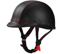 Motorbike Crash Half Helmet, Leather Motorcycle G, XL(59-60CM)