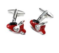 Motorbike Design Cufflinks for Mens Shirt Suit Cuffs Enamel Motorcycle Shape Cuff Links Box Packaging