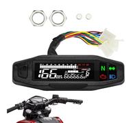 Motorbike Digital Tachometer - Electronic Gauge Meter, Multifunction Display Screen, Speedometer Dashboard Unit | Backlight Interface Design, Universal Cluster Reader for Motorcycle Carburetor