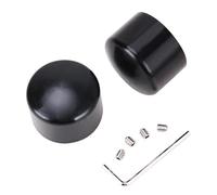 Motorbike Drive Shafts Pair Front Axle Nut Bolt Cover Cap Fit For Harley Dyna Electra Glide Road King Iron 883 Sportster 1200 2008-2017(Black)