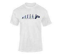 Motorbike Evolution T Shirts - Motorcycle T Shirts for Men, Motorbike Tshirt Top for Biker Fans & Riders Style 2 White Medium