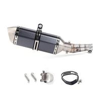 Motorbike exhaust 1 Set For Kawasaki For Ninja 250R 2008 2009 2010 2011 2012 Motorcycle Exhaust Pipe Muffler Full(Black Chrome)