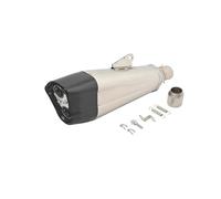 Motorbike exhaust 1pcs For H-ONDA CBR650 For KAWASAKI Z900 For Ninja400 Universal 51MM Motorcycle Double Hole Exhaust Pipe Silencer Modified Muffler