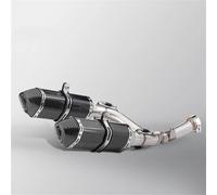 Motorbike exhaust 1pcs Motorcycle Exhaust Pipe Stainless Steel Double Hole Muffler For H-ONDA CRF 450R 450RX 2015 2016 2017 2018 2019 2020