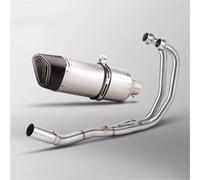Motorbike exhaust 51MM Motorcycle Exhaust Modified Muffler Slip On Front Middle Link Pipe For Y-AMAHA R3 R25 MT03 2015-2018 2019 2020 2021 2022 2023 2024(Chrome)