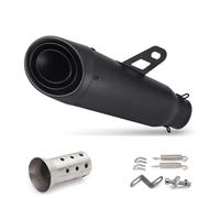 Motorbike exhaust 51MM Motorcycle Exhaust Pipe Muffler For BMW C400 G310R For Aprilia GPR150 For SUZUKI GSXR150(Black- Silver)
