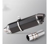 Motorbike exhaust 51mm Motorcycle Exhaust Pipe Stainless Steel Muffler Silencers For BMW F800GS F800Gt F800R F650GS F700GS 2008-2012 2013 2014 2015 2016 2017(Black- Silver)
