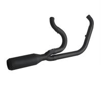 Motorbike Exhaust End Silencers For Street Bob Standard Fat Bob Slim FLSL For Deluxe FLDE Complete Exhaust Muffler Pipe Motorcycle 2In1 Full Silencer(Black)