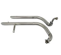 Motorbike Exhaust End Silencers For Virago 125 V Star For XV 250 For XV 125 Motorcycle Slash Cut Exhaust Pipe With Muffler Silencers Exhaust With Muffler(Chrome)