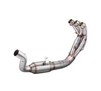 Motorbike Exhaust End Silencers For Y&amaha For MT-09 For MT09 V3 FZ-09 2021 2022 2023 Motorcycle Exhaust Pipe Front Mid Exhaust Muffler Link Pipe HETEVSCCK(Silver)