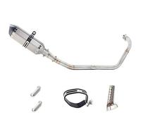 Motorbike exhaust Exhaust For Y-AMAHA Yzf R125 Mt125 R15 Mt15 V1 V2 Mt-15 2008 2009 2010 2011 2012 2013 2014 2015 2016 2017 Motorcycle Muffler Full(Grey)