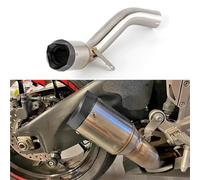 Motorbike exhaust For H-ONDA CBR 1000RR CBR1000RR 2017 2018 2019 Motorcycle Exhaust Slip On Link Pipe Muffler(Silver)