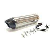 Motorbike exhaust For H-ONDA Pcx 125 150 Cb500 For BMW C650gt 51mm Motorcycle Exhaust Pipe With Muffler Kit Vent(Chrome Black)