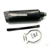 Motorbike exhaust For H-ONDA PCX150 CBR400R CB500X For Y-AMAHA TMAX560 MT03 R15 1pcs Motorcycle Exhaust Tail Pipe Double Hole Muffler(Black- Silver)