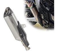 Motorbike exhaust For H-ONDA X ADV 750 2018-2023 2022 2021 2019 Motorcycle Slip Ons Exhaust Tail Link Pipe Carbon Muffler Silencer Exhaust Stainless Steel Removable Muffler(Chrome)