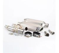 Motorbike exhaust For Kawasaki Z1000 Z1000SX For Ninja 1000 2010-2012 2013 2014 2015 2016 2017 2018 2019 2020 51mm Motorcycle Exhaust Pipe Slip-on Muffler Silencers(Silver)