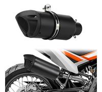 Motorbike exhaust For KAWASAKI ZX 6R ZX-6R Motorcycle Accessories 51MM Exhaust Stainless Steel Exhaust Muffer Pipe Exhaust Pipe Removable Muffler(Black- Silver)