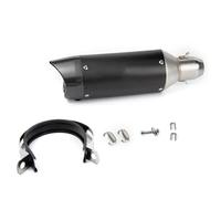 Motorbike exhaust For KAWASAKI ZX10R Z900 Z400 For Y-AMAHA MT07 R3 R25 MT09 For SUZUKI GSX750 51mm Motorcycle Exhaust Pipe Muffler Silencers Stainless Steel(Black Chrome)