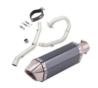 Motorbike exhaust For SUZUKI DR-Z400 DR-Z400S 2000-2022 2021 2020 2019 2018 2017 2016 Motorcycle Accessories Muffler Slip Ons Exhaust Front Midddle Link Pipe Silencer(Grey)