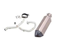 Motorbike exhaust For SUZUKI DR-Z400E DR-Z400SE 2000-2022 2001 2002 2003 2004 2005 2006 Motorcycle Accessories Exhaust Stainless Steel Slip On Exhaust Front Midddle Link Pipe(Chrome)