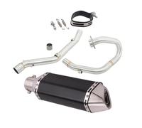 Motorbike exhaust For SUZUKI DRZ400 DRZ400S 2000-2022 2021 2020 2019 2018 2017 Motorcycle Stainless Steel Muffler Silencer Pipe Exhaust Pipe Slip-On Exhaust Front Midddle Link Pipe(Grey)
