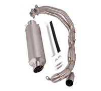 Motorbike exhaust For Y-AMAHA FZ-07 MT-07 2014-2020 2015 2016 2017 2018 2019 Motorcycle Exhaust Stainless Steel Exhaust Muffer Pipe Slip On Exhaust Carbon Fiber Muffler(Chrome)