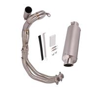 Motorbike exhaust For Y-AMAHA MT 07 XSR 700 2014-2020 2019 2018 2017 2016 2015 Motorcycle Accessories Slip On Exhaust Carbon Fiber Muffler Silencer Stainless Steel Exhaust Muffler(Chrome)