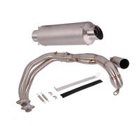 Motorbike exhaust For Y-AMAHA MT07 XSR700 2014-2020 2019 2018 2017 2016 2015 Motorcycle Slip On Exhaust Carbon Fiber Muffler Silencer Exhaust Stainless Steel Muffler Accessories(Chrome)
