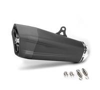 Motorbike exhaust For Y-AMAHA R7 R1 R3 Mt03 R6 Mt10 MT07 XSR900 For H-ONDA CBR600 For KAWASAKI Zx6r ZX10R ZX4R Z400 Motorcycle Exhaust Pipe Muffler Silencers Stainless Steel(Black- Silver)